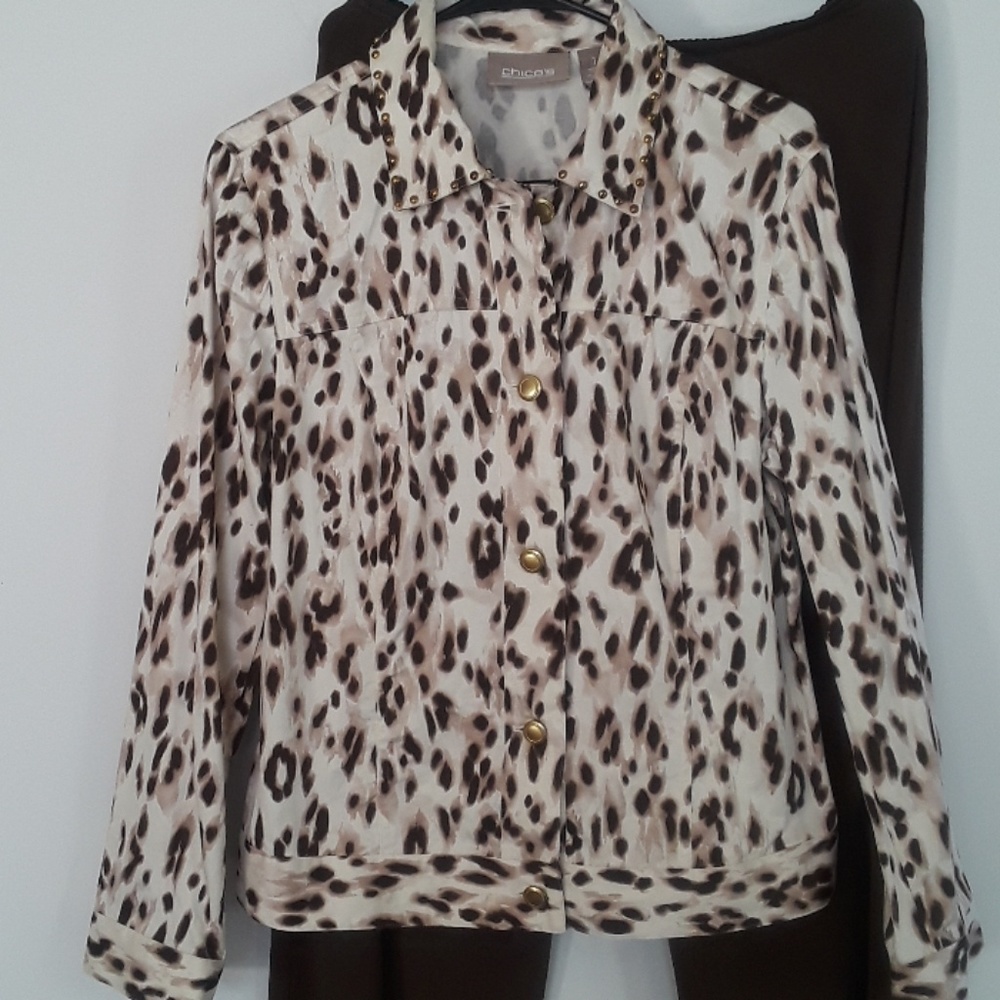 Chico's Animal Print Jacket - Picture 2 of 6